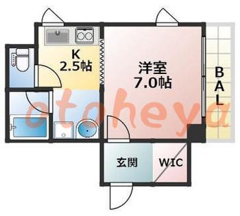 楽器ピアノ可相談 の 賃貸物件 1K 9.8万円の図面１