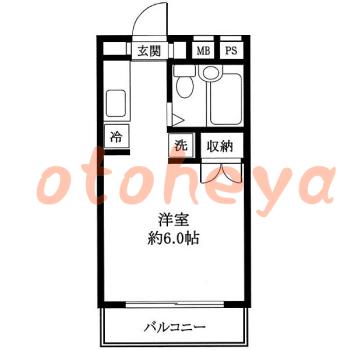 楽器ピアノ可相談 の 賃貸物件 1K 4.7万円の図面１