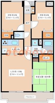 楽器ピアノ可相談 の 賃貸物件 3LDK 13.5万円の図面１