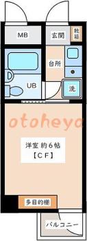 楽器ピアノ可相談 の 賃貸物件 1K 6.3万円の図面１