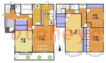 楽器ピアノ可相談 の 賃貸物件 4LDK 25万円の図面１