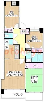 楽器ピアノ可相談 の 賃貸物件 3LDK 12万円の図面１