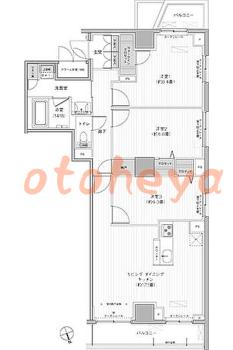 楽器ピアノ可相談 の 賃貸物件 3LDK 38万円の図面１