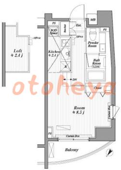 楽器ピアノ可相談 の 賃貸物件 1K 14.1万円の図面１