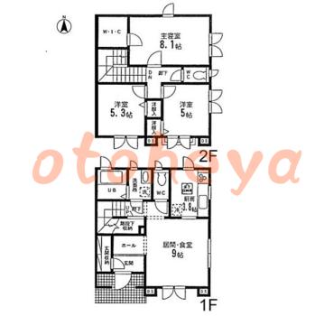 楽器ピアノ可相談 の 賃貸物件 3LDK 18.5万円の図面１