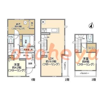 楽器ピアノ可相談 の 賃貸物件 2SLDK 29万円の図面１