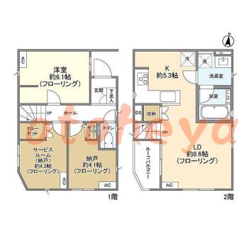 楽器ピアノ可相談 の 賃貸物件 1SLDK 27.9万円の図面１
