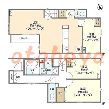 楽器ピアノ可相談 の 賃貸物件 3LDK 22.9万円の図面１