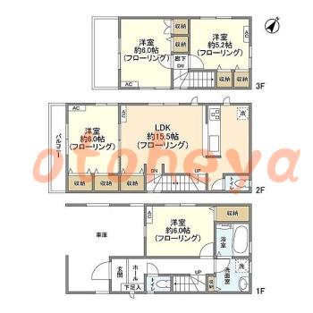 楽器ピアノ可相談 の 賃貸物件 4LDK 27.3万円の図面１