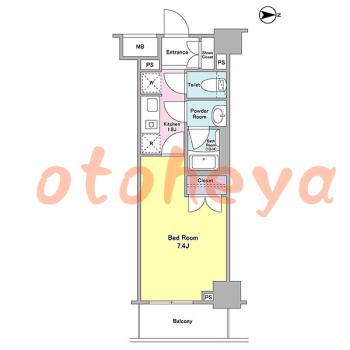 新築の楽器可相談 の 賃貸物件 1K 10.4万円の図面１