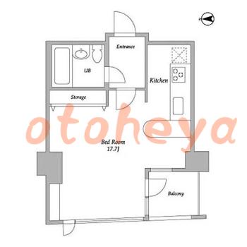 楽器ピアノ可相談 の 賃貸物件 1R 23.2万円の図面１