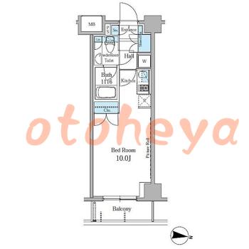 楽器ピアノ可相談 の 賃貸物件 1R 10.9万円の図面１