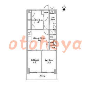 楽器ピアノ可相談 の 賃貸物件 3DK 14.3万円の図面１