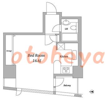 楽器ピアノ可相談 の 賃貸物件 1R 22万円の図面１