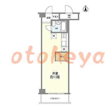 楽器ピアノ可相談 の 賃貸物件 1R 5.5万円の図面１