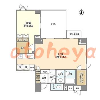 楽器ピアノ可相談 の 賃貸物件 1LDK 40万円の図面１