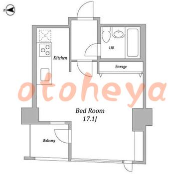 楽器ピアノ可相談 の 賃貸物件 1R 22.5万円の図面１