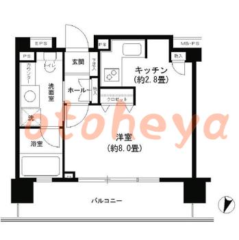 楽器ピアノ可相談 の 賃貸物件 1R 12万円の図面１