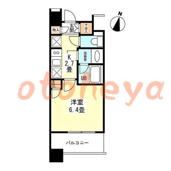 楽器ピアノ可相談 の 賃貸物件 1K 7.9万円の図面１