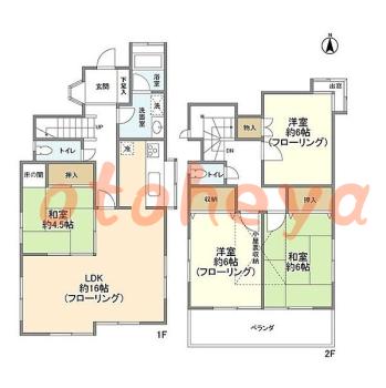 楽器ピアノ可相談 の 賃貸物件 4LDK 15万円の図面１