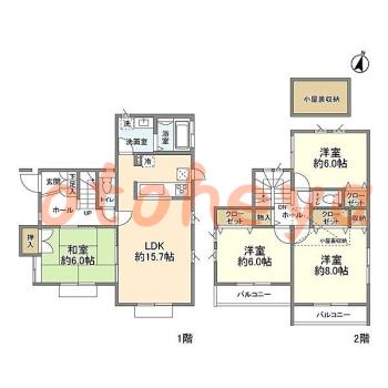 楽器ピアノ可相談 の 賃貸物件 4LDK 18万円の図面１