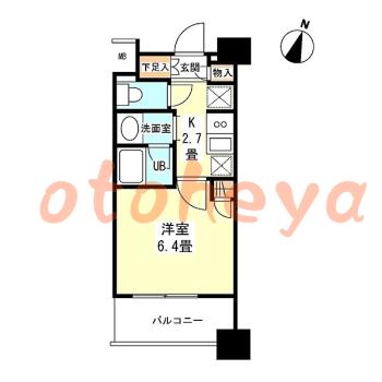 楽器ピアノ可相談 の 賃貸物件 1K 8.3万円の図面１