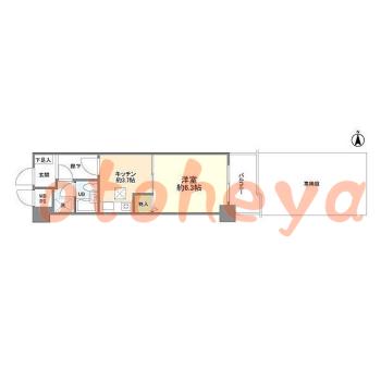 楽器ピアノ可相談 の 賃貸物件 1K 5.5万円の図面１