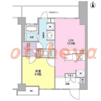 楽器ピアノ可相談 の 賃貸物件 1LDK 15.5万円の図面１