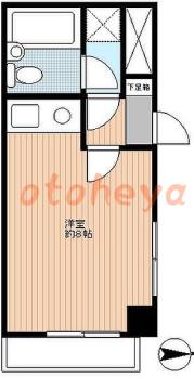 楽器ピアノ可相談 の 賃貸物件 1R 7.8万円の図面１