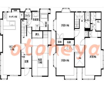 楽器ピアノ可相談 の 賃貸物件 4LDK 16万円の図面１