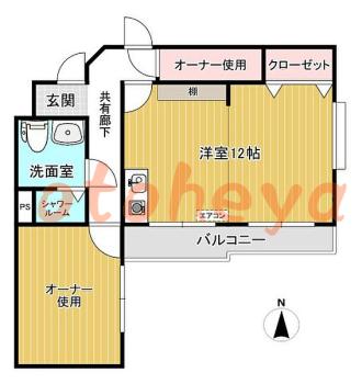楽器ピアノ可相談 の 賃貸物件 1R 6万円の図面１