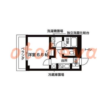 楽器ピアノ可相談 の 賃貸物件 1K 7万円の図面１