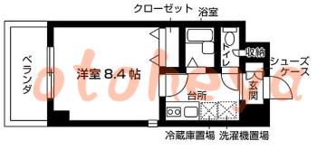楽器ピアノ可相談 の 賃貸物件 1K 6.8万円の図面１