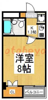 楽器ピアノ可相談 の 賃貸物件 1K 4万円の図面１
