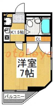 楽器ピアノ可相談 の 賃貸物件 1K 4万円の図面１