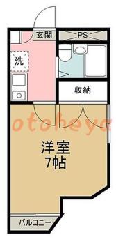 楽器ピアノ可相談 の 賃貸物件 1K 4万円の図面１