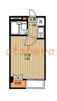 楽器ピアノ可相談 の 賃貸物件 1K 4万円の図面１