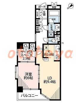 楽器ピアノ可相談 の 賃貸物件 1SLDK 17万円の図面１
