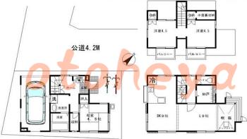 楽器ピアノ可相談 の 賃貸物件 3SLDK 11万円の図面１
