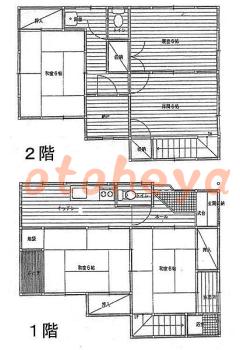 楽器ピアノ可相談 の 賃貸物件 4SLK 12.9万円の図面１