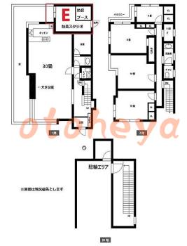 楽器ピアノ可相談 の 賃貸物件 2R 12万円の図面１