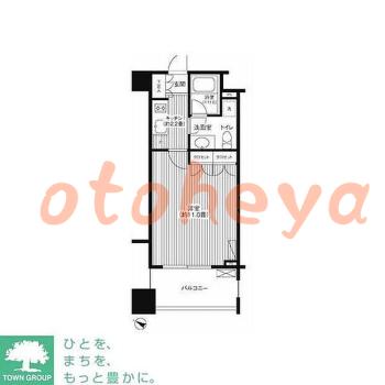 楽器ピアノ可相談 の 賃貸物件 1K 13.5万円の図面１