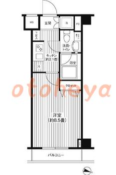 楽器ピアノ可相談 の 賃貸物件 1K 11.1万円の図面１