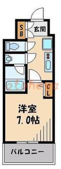 楽器ピアノ可相談 の 賃貸物件 1K 8.8万円の図面１