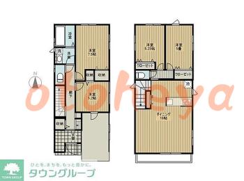 楽器ピアノ可相談 の 賃貸物件 4LDK 22.8万円の図面１