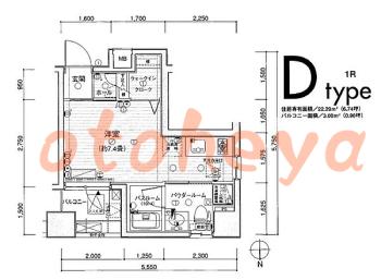 楽器ピアノ可相談 の 賃貸物件 1R 8.5万円の図面１