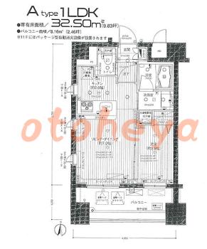 楽器ピアノ可相談 の 賃貸物件 1LDK 15万円の図面１