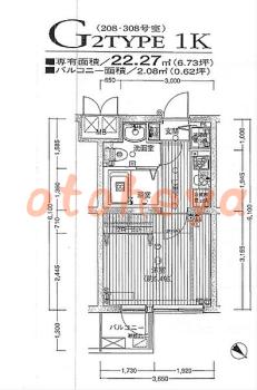 楽器ピアノ可相談 の 賃貸物件 1K 9.8万円の図面１