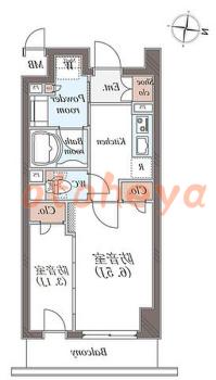 楽器ピアノ可相談 の 賃貸物件 1K 12.2万円の図面１