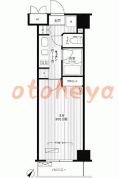 楽器ピアノ可相談 の 賃貸物件 1K 10.4万円の図面１